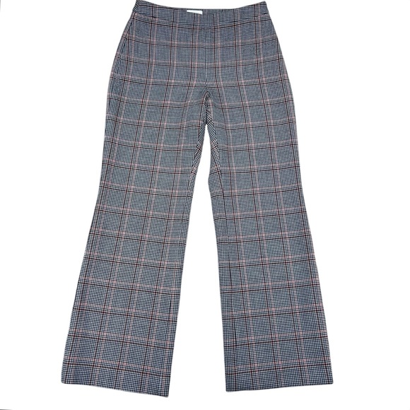 Aritzia Wilfred Kick Flare Plaid Pant Sz. 2 Houndstooth Preppy Academia OldMoney - Picture 2 of 16